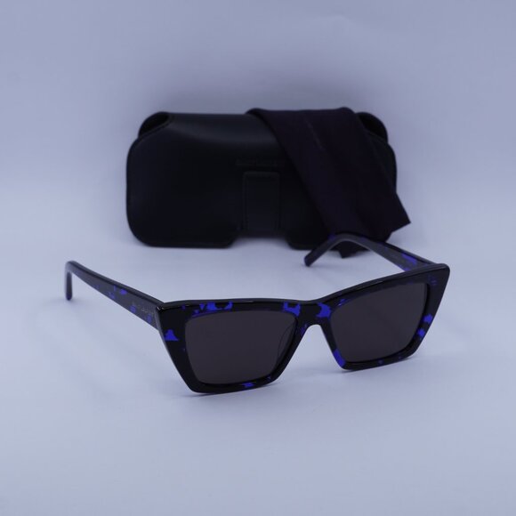 Saint Laurent SL 276 MICA 009 Sunglasses - Blue Havana/Black main image 6